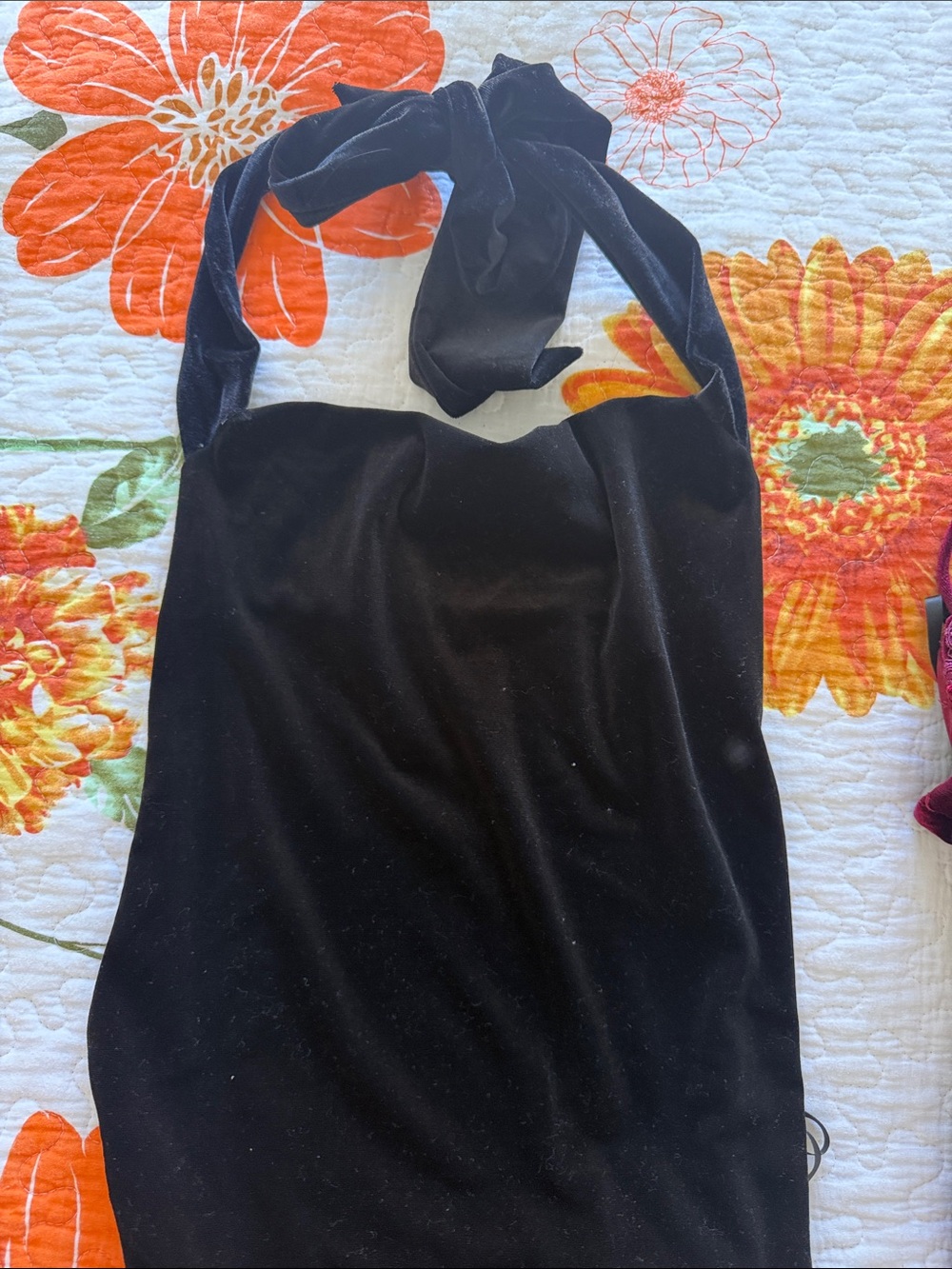 Windsor Black Velvet Halter Tote